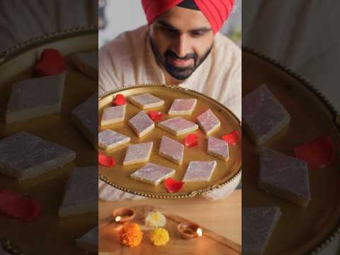 Easy Kaju Katli Recipe | काजू कतली बनाने का आसान तरीका | Chef Sanjyot Keer #shorts #ytshorts