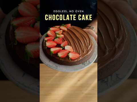 No Oven Eggless Chocolate cake in a Pan under 30 minutes by Chef Sanjyot Keer #ValentinesDay